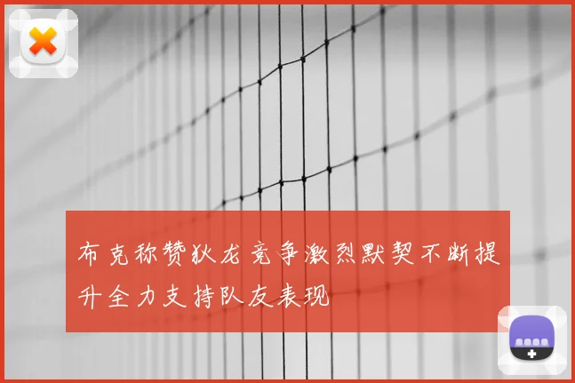 布克称赞狄龙竞争激烈默契不断提升全力支持队友表现